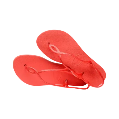 Sandales Havaianas Luna Flatform orange 4148600-1256 à plateforme avec brides fines et détail ovale