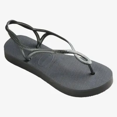 Sandales Havaianas Luna Flatform grises 4148600-5178 à plateforme avec brides fines et détail ovale