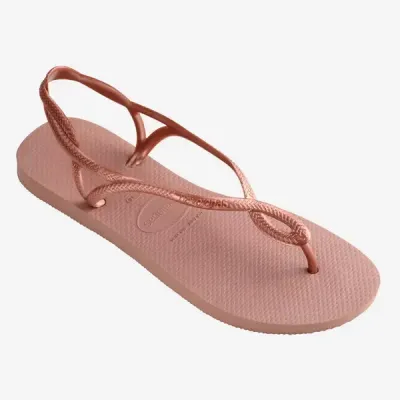 Sandales Havaianas Luna rose 4129697-3544   avec brides fines et détail ovale