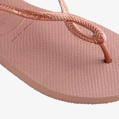 Sandales Havaianas Luna rose 4129697-3544   avec brides fines et détail ovale