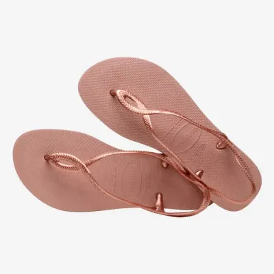 Sandales Havaianas Luna rose 4129697-3544   avec brides fines et détail ovale