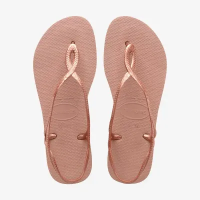 Sandales Havaianas Luna rose 4129697-3544   avec brides fines et détail ovale
