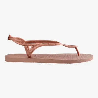 Sandales Havaianas Luna rose 4129697-3544   avec brides fines et détail ovale