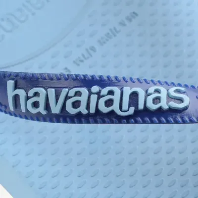 Tongs Havaianas Top Mix unisexe bleu clair avec brides bleues et orange, référence 4115549-1056