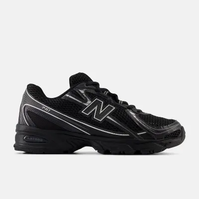 New Balance 740 U740BM2D noire avec mesh, superpositions en daim et semelle intermédiaire ABZORB