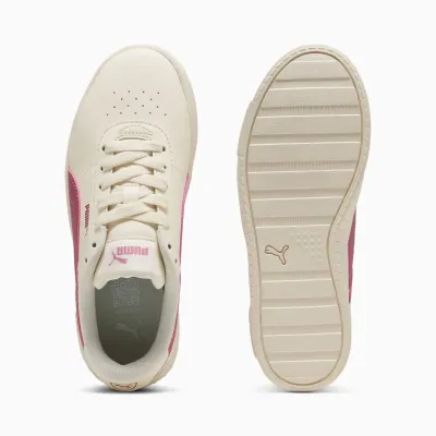 Puma JOLA 401670-02 beige, sneaker inspirée du tennis avec tige synthétique et semelle en caoutchouc