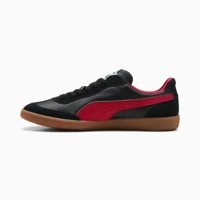 Puma Super Liga Retro 356999-21 noire en cuir et suède, sneaker football rétro avec semelle caoutchouc