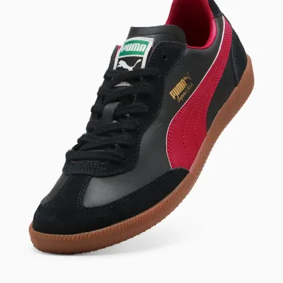 Puma Super Liga Retro 356999-21 noire en cuir et suède, sneaker football rétro avec semelle caoutchouc