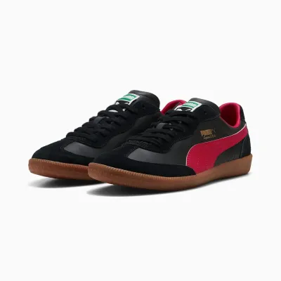 Puma Super Liga Retro 356999-21 noire en cuir et suède, sneaker football rétro avec semelle caoutchouc
