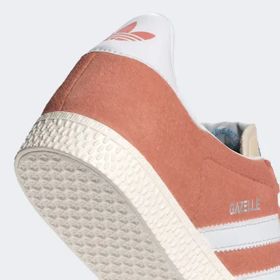 adidas Gazelle IG1699 corail en cuir, sneaker rétro avec semelle cupsole en caoutchouc