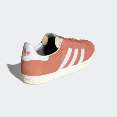 adidas Gazelle IG1699 corail en cuir, sneaker rétro avec semelle cupsole en caoutchouc