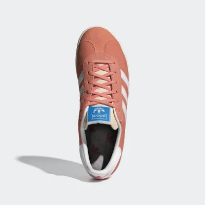adidas Gazelle IG1699 corail en cuir, sneaker rétro avec semelle cupsole en caoutchouc