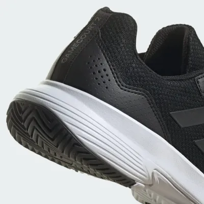 adidas Gamecourt 2.0 IG9567 noire, chaussure de tennis avec semelle EVA et Adiwear pour courts durs