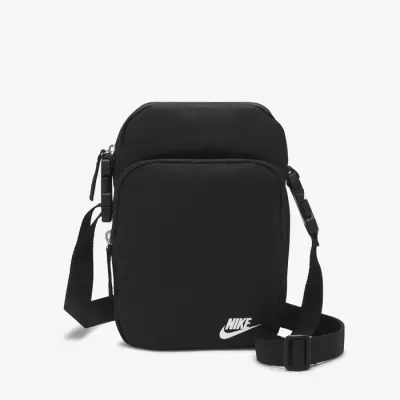 Nike Heritage DB0456-010 sac cross-body noir 4L avec bandoulière réglable et poches zippées