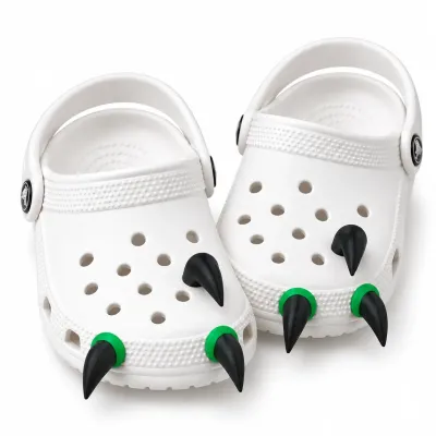 6 accessoires 3D griffes Raptor multicolores pour personnaliser des chaussures à trous compatibles Crocs