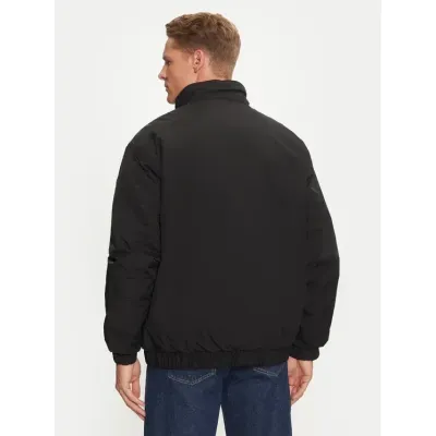 Veste matelassée Tommy Jeans Essential Padded Jacket noire pour homme, DM0DM19661-BDS, en polyamide avec coupe Regular Fit