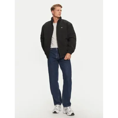 Veste matelassée Tommy Jeans Essential Padded Jacket noire pour homme, DM0DM19661-BDS, en polyamide avec coupe Regular Fit