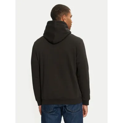 Sweat à capuche Tommy Jeans homme Reg Linear Gold Hood Ext noir DM0DM20503-BDS avec intérieur rembourré et logo brodé