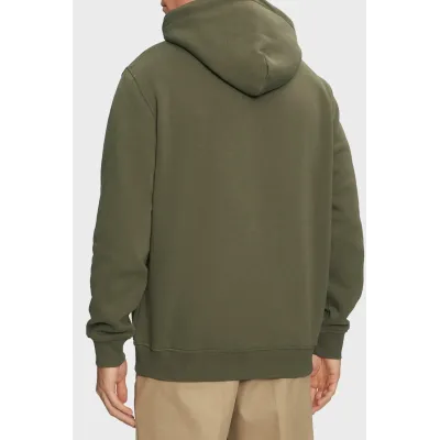 Sweat à capuche Tommy Jeans homme Reg Linear Gold Hood Ext kaki DM0DM20503-M12 avec intérieur rembourré et logo brodé