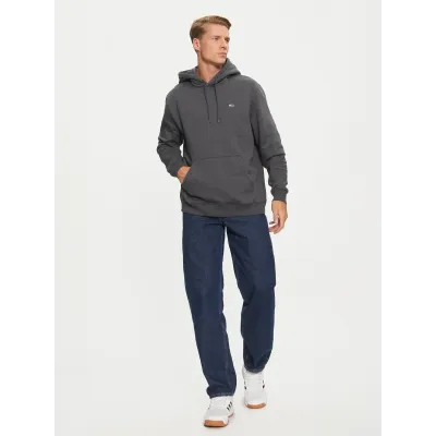 Hoodie Tommy Jeans homme Flag Embroidery Fleece gris DM0DM20742-PUB avec drapeau brodé sur la poitrine