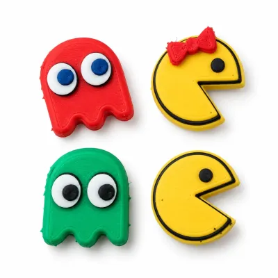lot-4-accessoires-3d-pacman-chaussures-personnages-retro-gaming-multicolore-id-pacman-mlt