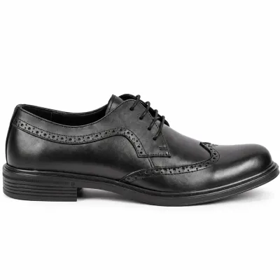 Chaussures de ville homme MAXIMS SHOES MX-213-N noires à lacets avec perforations décoratives