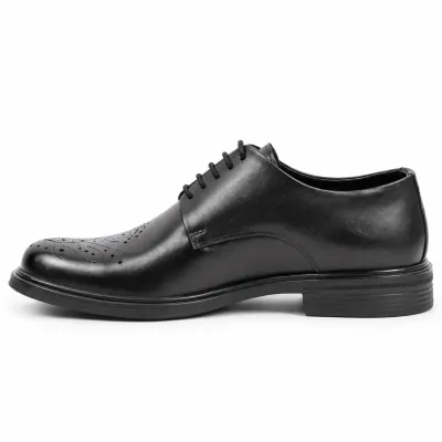 Chaussures de ville homme MAXIMS SHOES MX-215-N noires à lacets avec motifs perforés