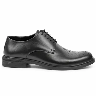 Chaussures de ville homme MAXIMS SHOES MX-215-N noires à lacets avec motifs perforés