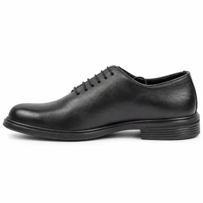Chaussures de ville homme MAXIMS SHOES MX-223-N noires à lacets, avec bout arrondi