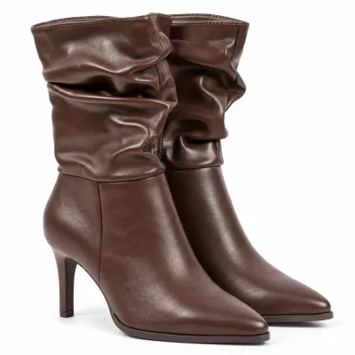 Bottines femme marron S-PDW-26-M à bout pointu