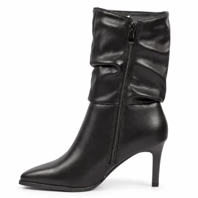 Bottines femme noires S-PDW-26-N à bout pointu