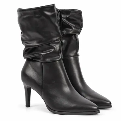 Bottines femme noires S-PDW-26-N à bout pointu