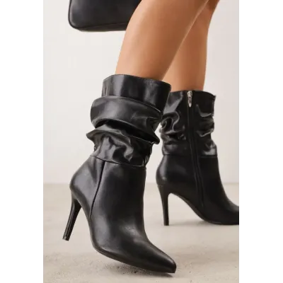 Bottines femme noires S-PDW-26-N à bout pointu