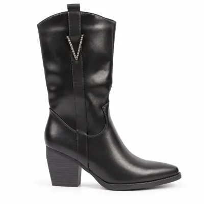 Bottes femme noires S-PDW-42-N à bout pointu