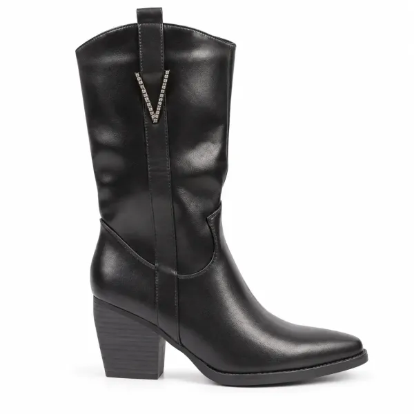 BOTTES FEMME NOIR À TALON