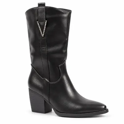 Bottes femme noires S-PDW-42-N à bout pointu