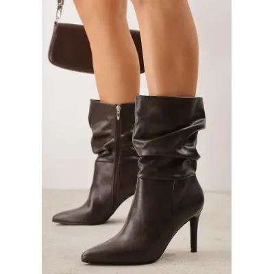 Bottines femme marron S-PDW-26-M à bout pointu