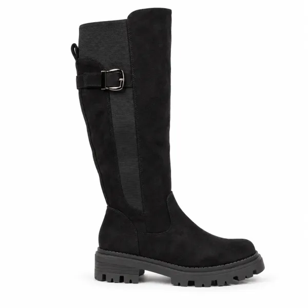 BOTTES FEMME EN SUÉDINE À PLATEFORME