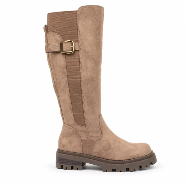 BOTTES FEMME EN SUÉDINE À PLATEFORME