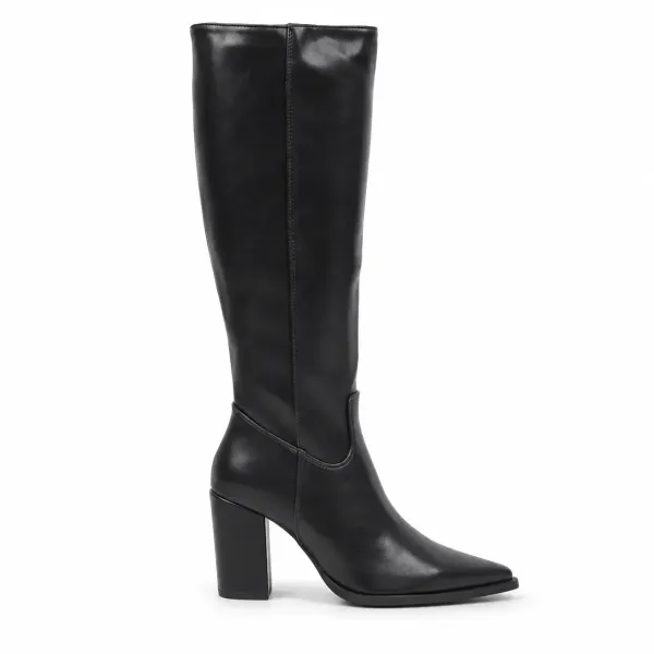 BOTTES  FEMME NOIRES À TALON BLOC