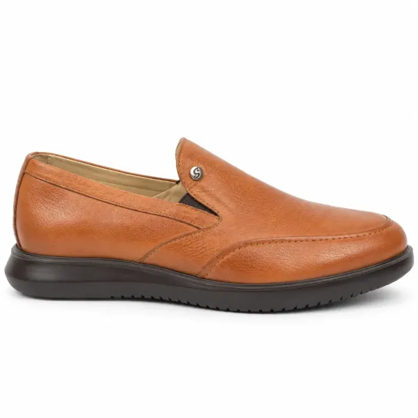 MOCASSIN HOMME CUIR CAMEL