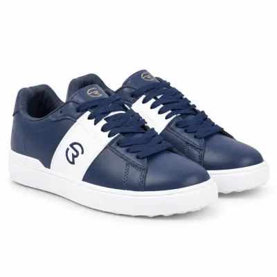Sneakers ROBINSON RN-YZ-08-BM pour homme, bleu marine et blanc, avec lacets bleus