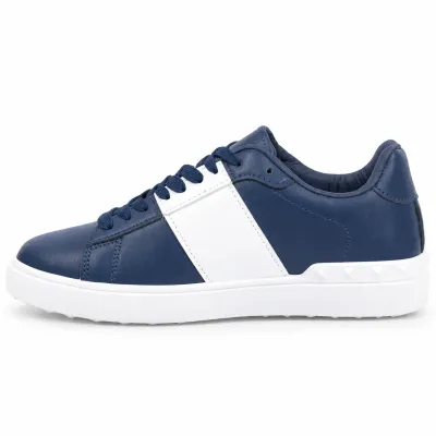 Sneakers ROBINSON RN-YZ-08-BM pour homme, bleu marine et blanc, avec lacets bleus