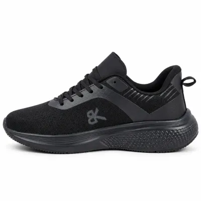 Sneaker noire pour homme S-SK40-N avec tige synthétique et textile, lacets noirs et semelle extérieure en caoutchouc.
