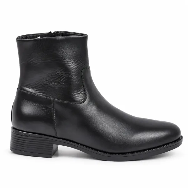 BOOTS FEMME ANDREA BRUNI CUIR NOIR