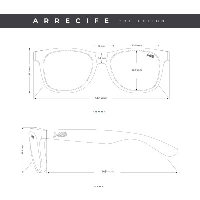 Lunettes de soleil Arrecife noir et vert - The Indian Face 24-024-02-UN