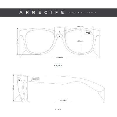 Lunettes de soleil Arrecife noir et vert - The Indian Face 24-024-03-UN