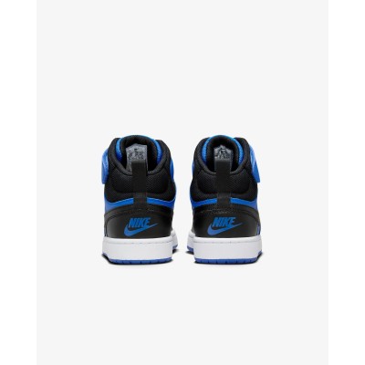 Basket Nike Court Borough Mid 2 bleu/noir - Référence CD7782-404 - Style urbain et sportif. Basket Nike Court Borough Mid 2 bleu/noir - Référence CD7782-404 - Style urbain et sportif.