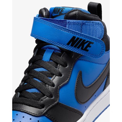 Basket Nike Court Borough Mid 2 bleu/noir - Référence CD7782-404 - Style urbain et sportif. Basket Nike Court Borough Mid 2 bleu/noir - Référence CD7782-404 - Style urbain et sportif.