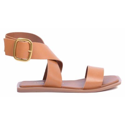 Sandale pour femme en cuir camel 100 %, signée Andrea Bruni – modèle AB-8769-4-C. Sandale pour femme en cuir camel 100 %, signée Andrea Bruni – modèle AB-8769-4-C.